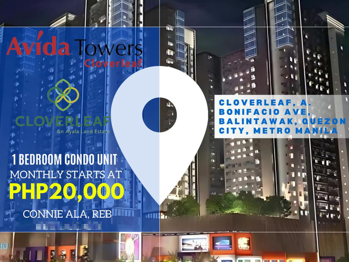 Condo For Sale in Quezon City, Avida Towers Cloverleaf near Ayala Mall