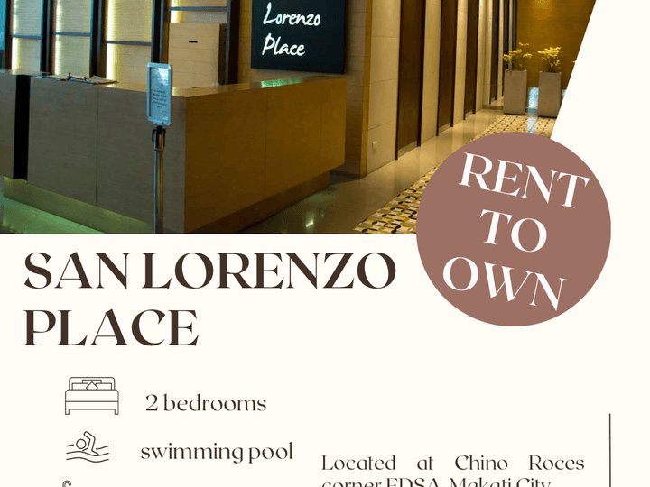 Rent to Own 2BR 38sqm Condo in San Lorenzo Place Makati RFO, Near BGC