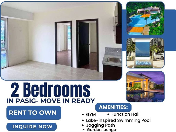 Ready For Occupancy 2 bedrooms Accessible Rent-to-Own Condo, Kasara Urban Residences BGC, Pasig