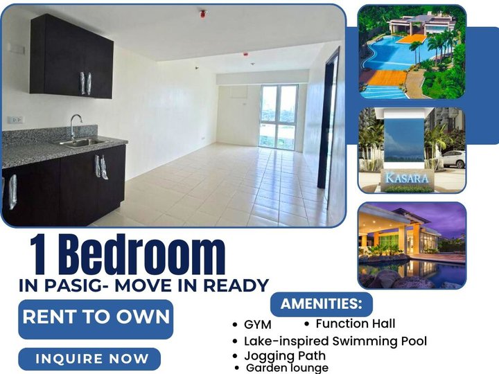 Move in Ready Studio Unit Rent-to-Own Condo Near Ortigas Kasara Urban Resort Residences Pasig