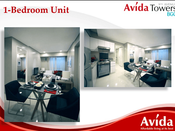 RFO 1-bedroom Condo For Sale in BGC Taguig - Avida Towers 9th Ave