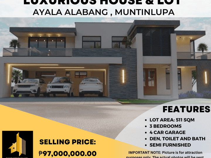 Semi-Furnished House & Lot for Sale in Ayala Alabang