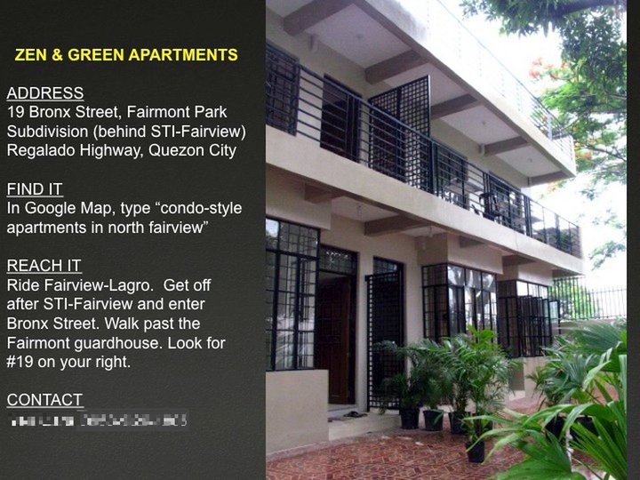 2BR Nature Apartment for Rent near SM Fairview, Quezon City
