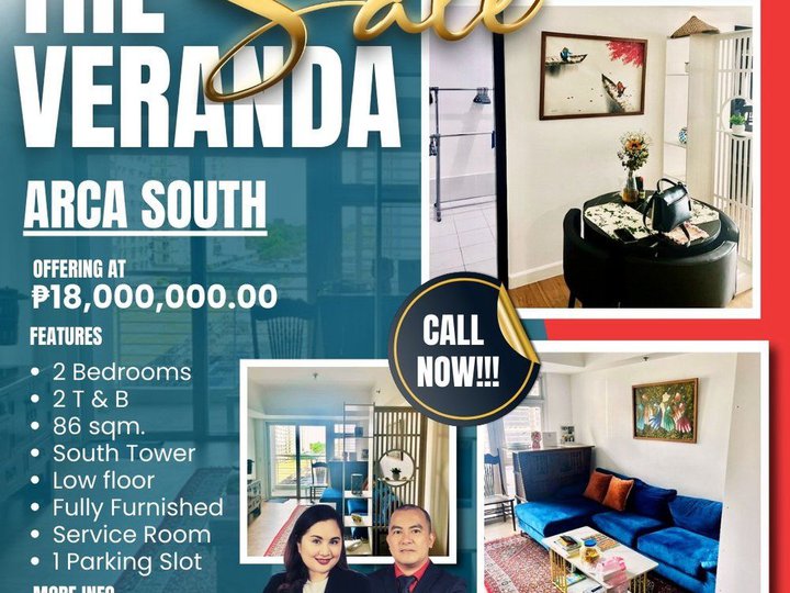 86.00 sqm 2-bedroom Condo For Sale in Arca South, Taguig near BGC