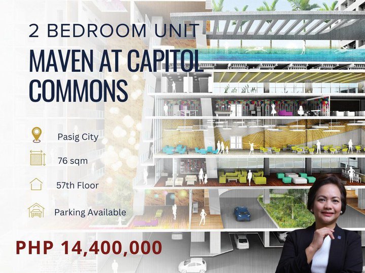 GREAT DEAL 2 Bedroom Unit For Sale in Maven at Capitol Commons, Pasig City!