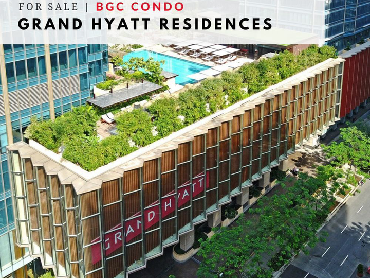 For Sale BGC Grand Hyatt Residences, 3 Bedroom, near Mitsukoshi