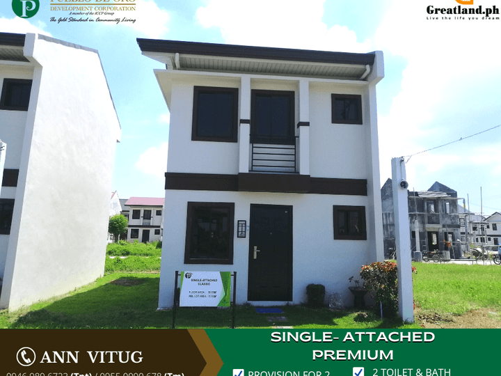 RFO 2-bedroom Single Attached House For Sale thru Pag-IBIG