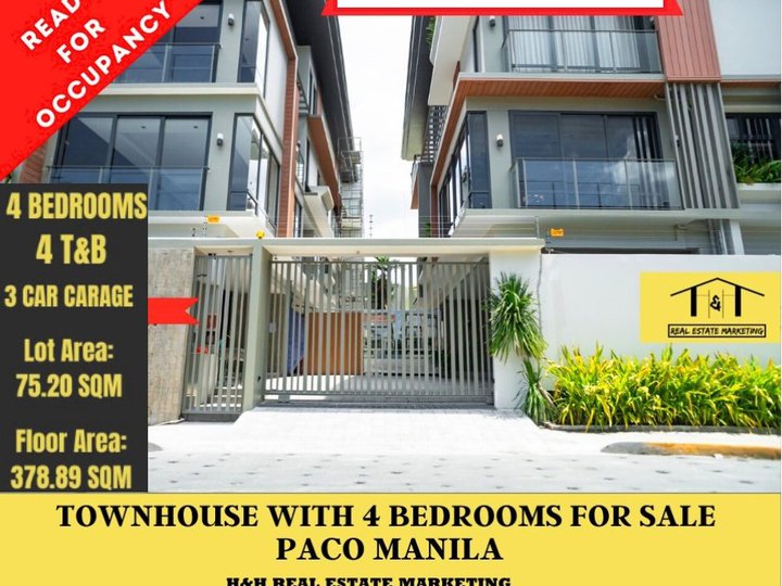4-BEDROOMS TOWNHOUSE IN PACO MANILA NEAR ROBINSON OTIS AND LANDERS