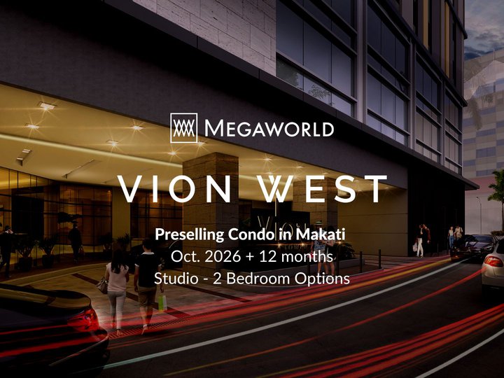 34.5 sqm 1 Bedroom Condo Preselling Makati Vion West Tower