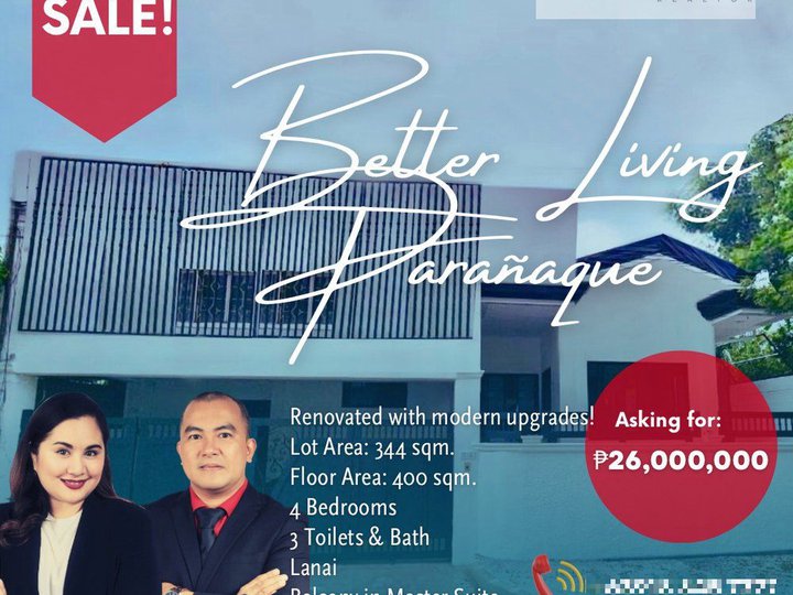 4-bedroom Single Detached House For Sale in Better Living Paranaque Metro Manila