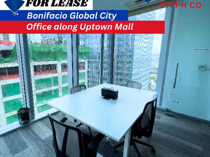 For Rent BGC Office 1.4K sqm along Uptown Mall, Bonifacio Global City