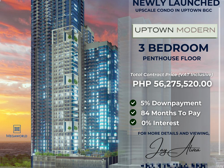 86 sqm. 3-Bedroom Condo For Sale In BGC - Uptown Modern