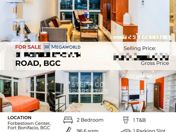 BGC  8 Forbestown Road, in Bonifacio Global City for Sale 2-Bedroom Condo