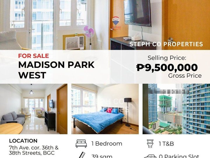 Premium BGC Seasons Residences View at Madison Park West, 1BR for Sale