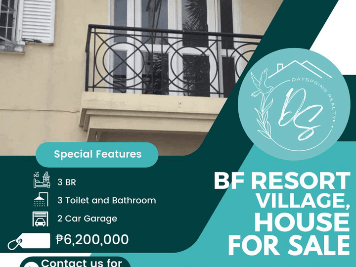 3 Bedroom Townhouse for Sale in BF Resort Village 6.2M ONLY