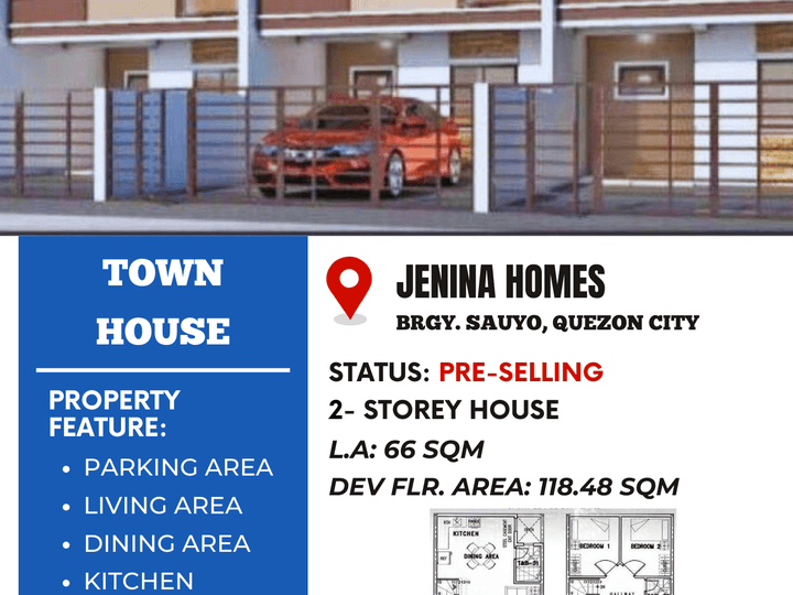 3-bedroom Townhouse For Sale in Brgy Sauyo, Novaliches QC