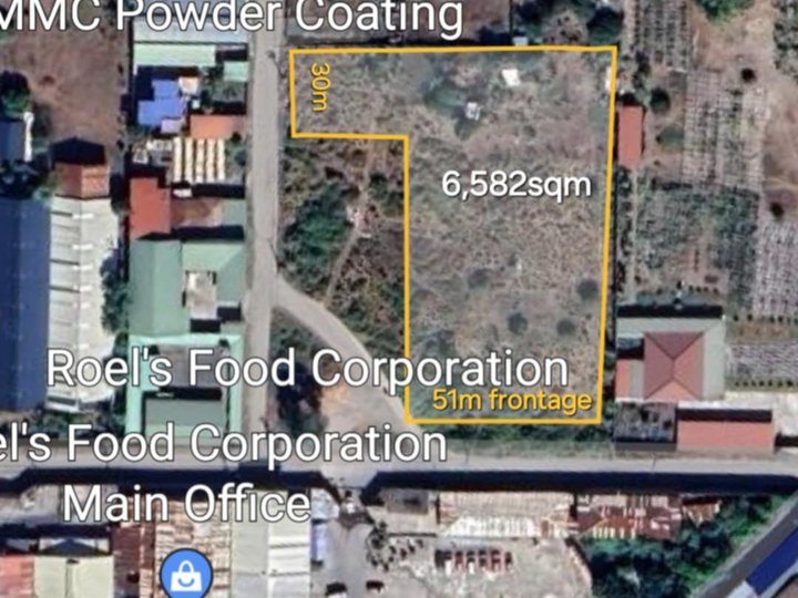 LOT FOR SALE IDEAL FOR WAREHOUSE/LAND BANKING IN FRONT OF ROELS FOOD CORPORATION IN PAMPANGA