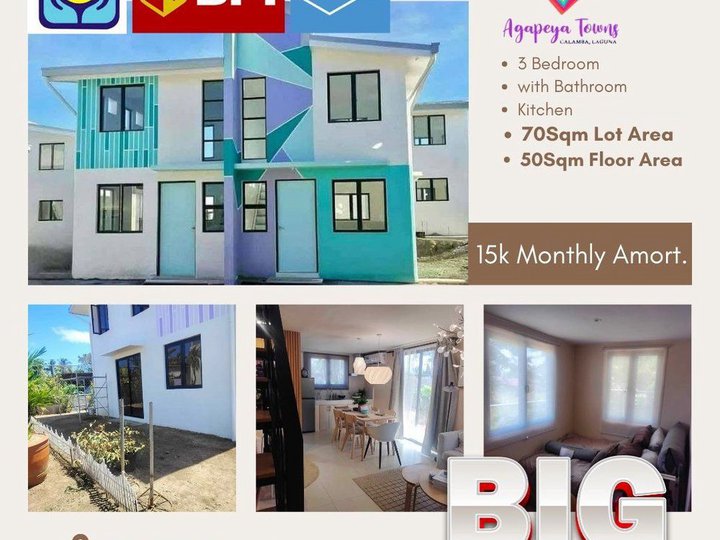 Ready For Occupancy Discounted 3-bedroom Duplex House For Sale thru Pag-IBIG in Calamba Laguna