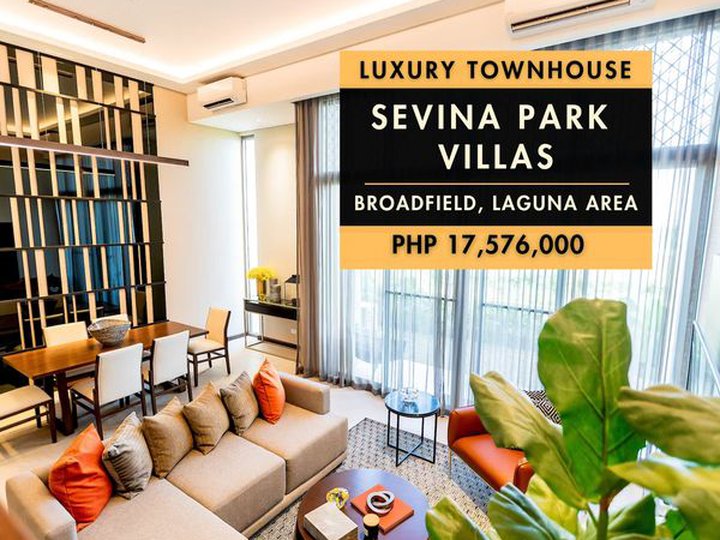 Sevina Park Villas, Binan Laguna (Ayala Broadfield Area) 2BR, 3BR, 4BR Luxury Townhouses for Sale