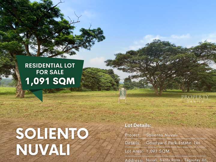 Soliento Residential Lot for Sale | 1,091 sqm