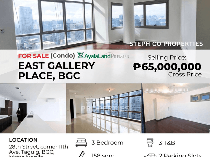 BGC Premium East Gallery Place, Ayala Land Premier - 3 Bedroom at Bonifacio Global City, For Sale
