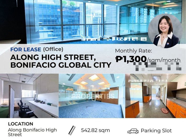 For Lease BGC Office 239 sqm Along High Street, Bonifacio Global City - Fully Furnished