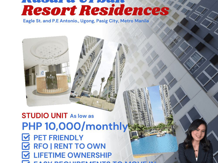 RENT TO OWN / RFO | STUDIO-1BR 10K MONTHLY