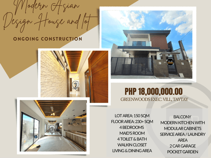 Modern Asian Design House and Lot in Greenwoods, Taytay Rizal