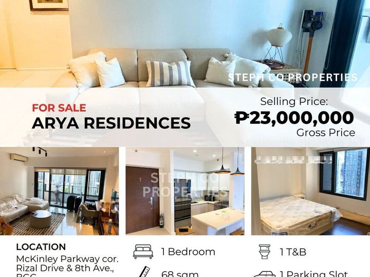 Premium BGC 1-Bedroom Condo at Arya Residences, Bonifacio Global City