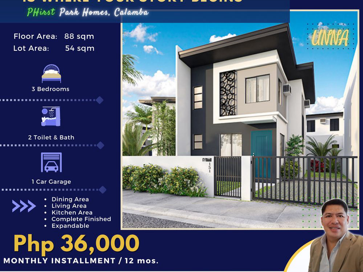 3 Bedroom Single Attached House and Lot for Sale in Calamba, Laguna