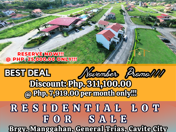 RESIDENTIAL LOT FOR SALE IN AN EXCLUSIVE SUBDIVISION IN GENERAL TRIAS, CAVITE