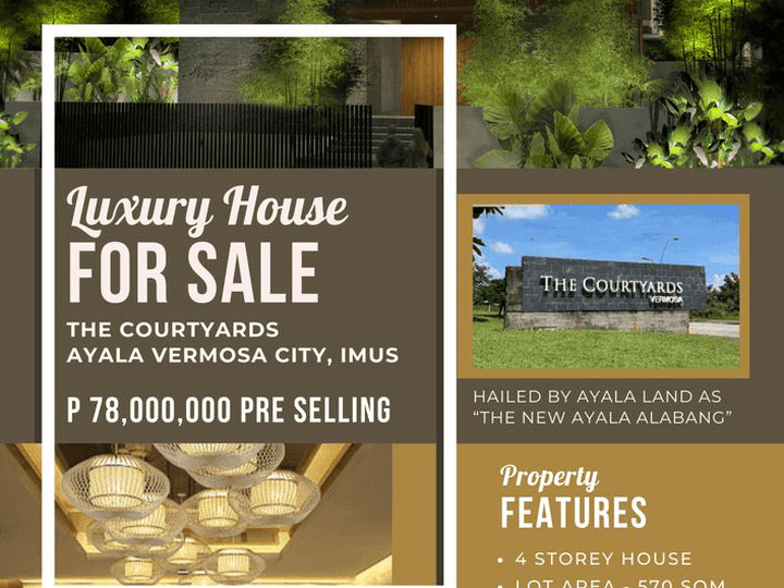 LUXURY HOUSE W/ ELEVATOR AND POOL FOR SALE COURTYARDS AYALA VERMOSA