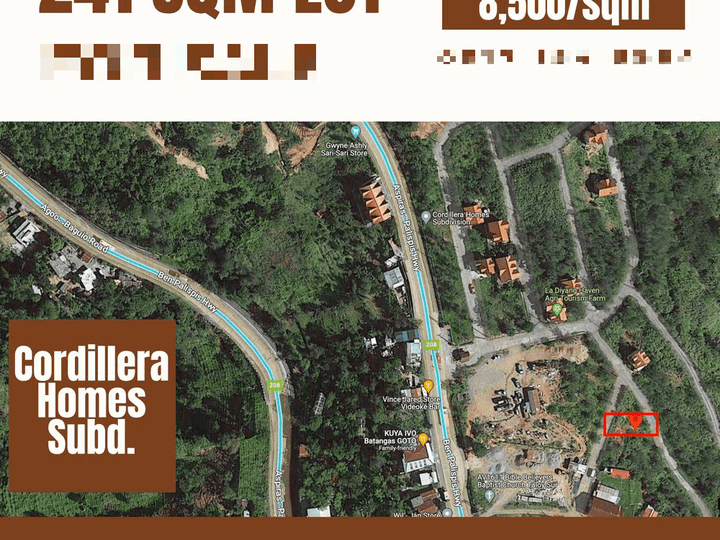 241SQM Prime Lot for Sale at Cordillera Homes Subdivision