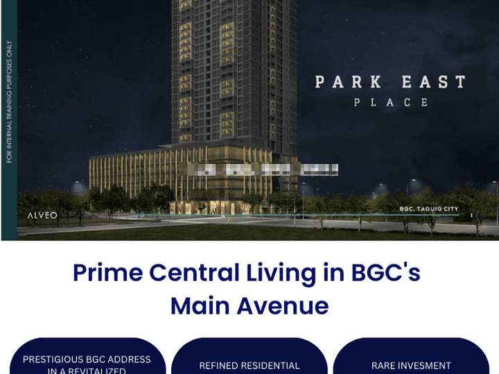 For Sale Premium BGC 2 Bedroom, Park East Place, 32nd St., Taguig
