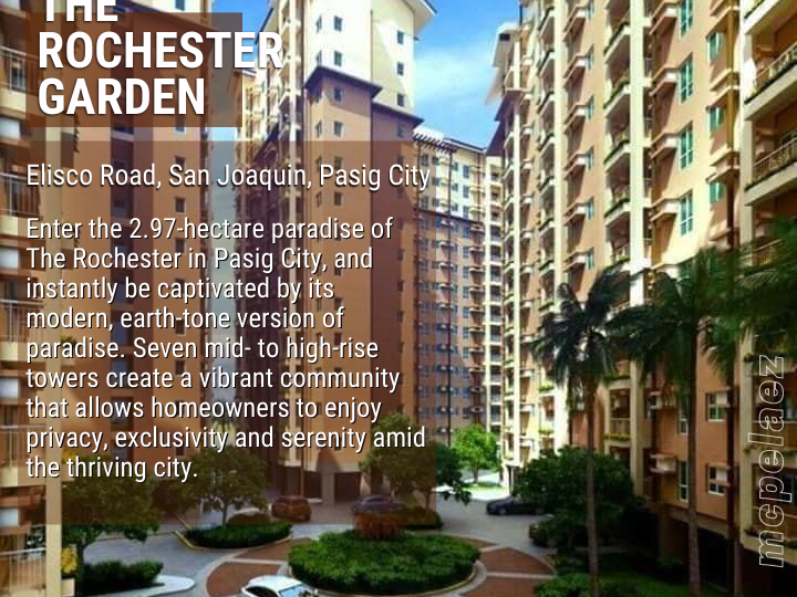 The Rochester Garden 2-bedroom Condo For Sale in Pasig Metro Manila