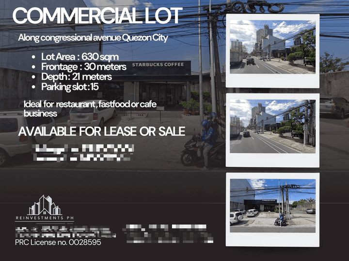 FOR SALE Prime Commercial Lot For Sale along Congressional Avenue, Quezon City