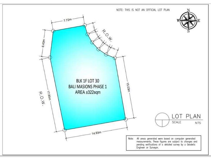 322sqm Residential lot for Sale in Bali Mansions South Forbes Silang Cavite