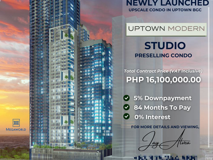 40 sqm. Studio Condo For Sale In Uptown BGC - UPTOWN MODERN