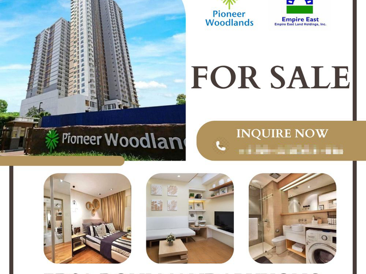 Condo Studio MAKATI RENT TO OWN Rush DP MOVE IN RFO Pioneer Woodlands