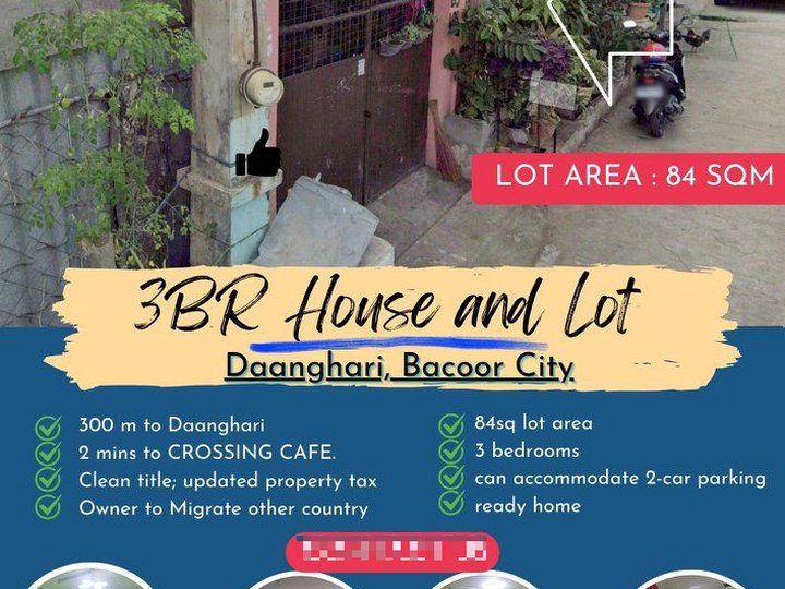 3bedrooms House & Lot in Daanghari, Bacoor City