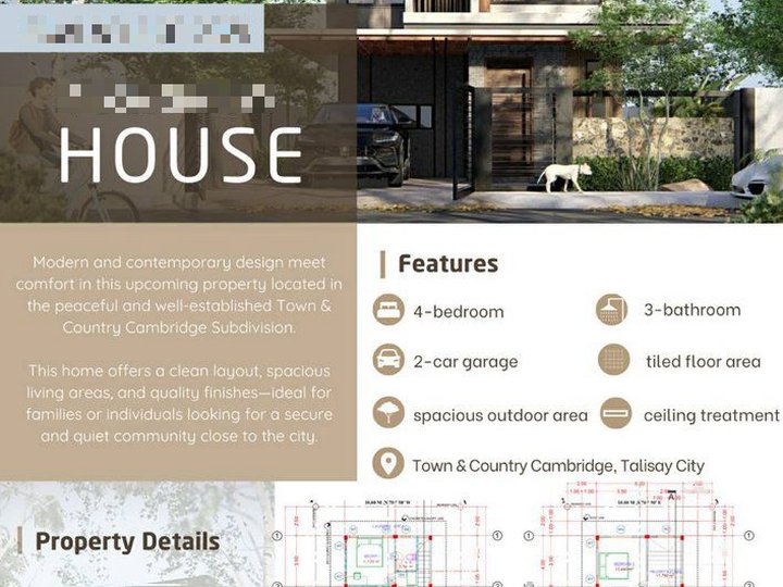 4-bedroom House and Lot For Sale in Talisay Negros Occidental