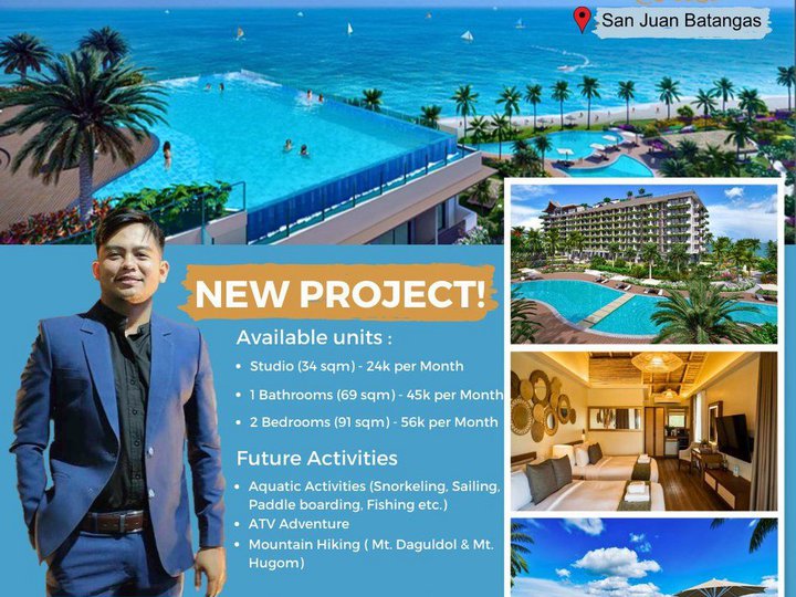 34 sqm Studio Type Condotel by DMCI Homes For Sale in San Juan Batangas