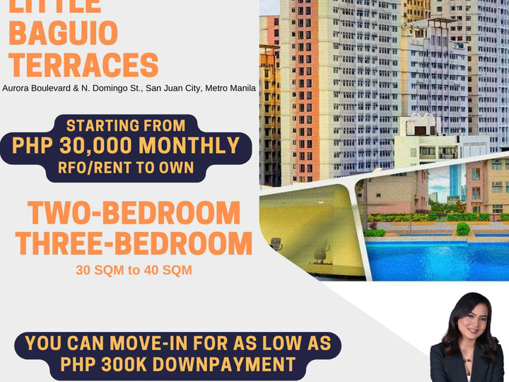 2BR RENT TO OWN CONDO NEAR U-BELT, CUBAO, GREENHILLS, EDSA