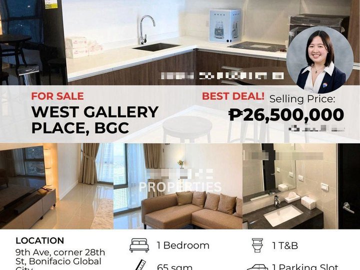 Premium BGC, West Gallery Place by Ayala Land Premier, 1-Bedroom for Sale Fully Furnished  Condo