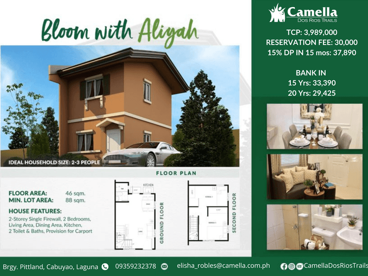 2 bedroom unit- House and lot for sale in Cabuyao Laguna