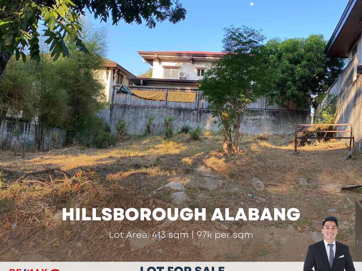 413 sqm lot for sale in Hillsborough Alabang Muntinlupa @ 97k per sqm