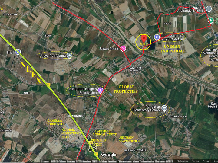FOR SALE LOT IDEAL FOR COMMERCIAL/INDUSTRIAL USE IN MEXICO PAMPANGA