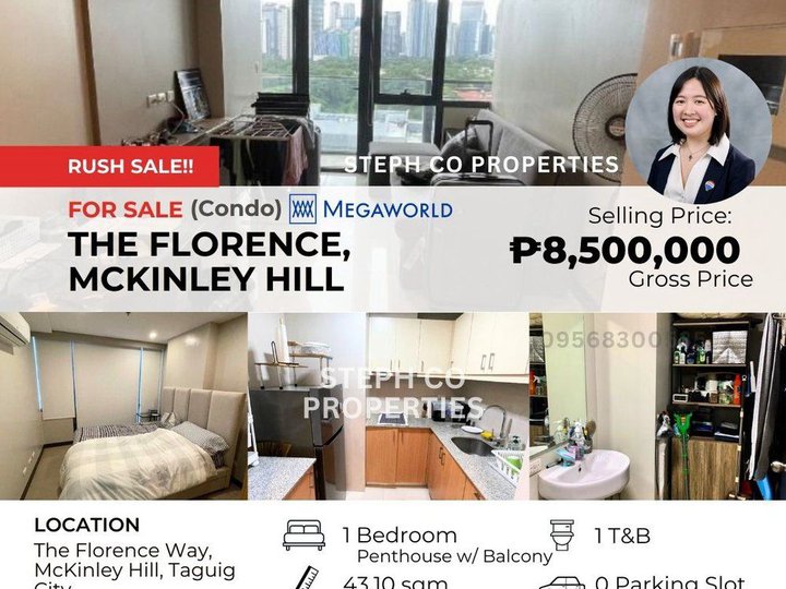 Rush Sale! McKinley Hill 1-Bedroom Penthouse at The Florence, Taguig