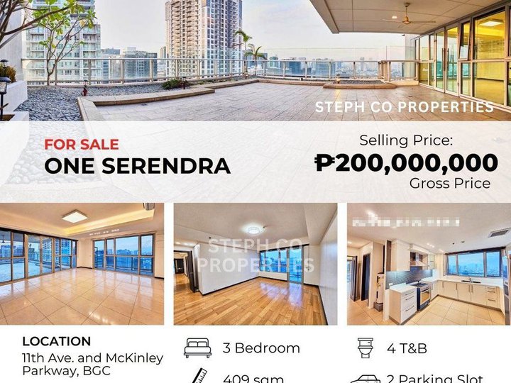 BGC Special Garden 3-Bedroom at One Serendra, Bonifacio Global City