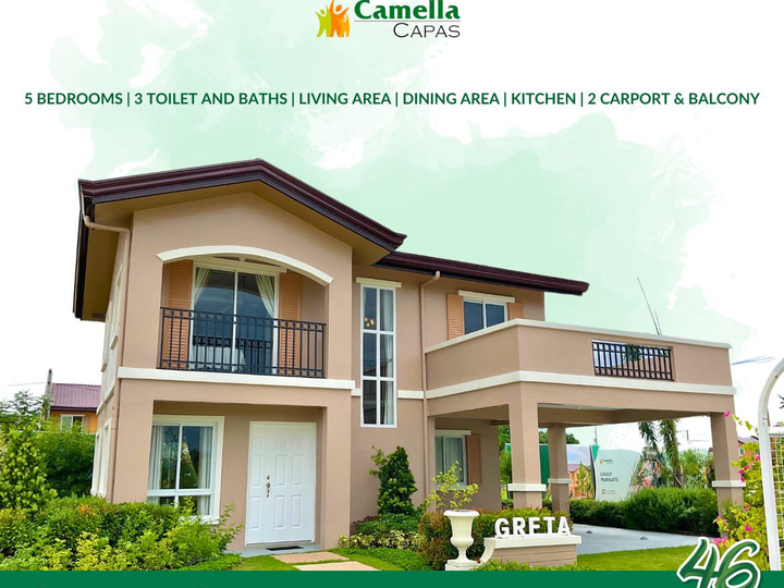 5-bedroom Single Detached House For Sale in Capas Tarlac